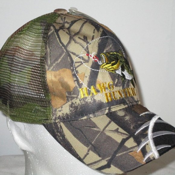 New 3 Oaks Adjustable Camo / Camo Net Back Fishing Baseball Cap,Snap Adjust#763 - Picture 8 of 10